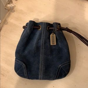 Coach suede pouch